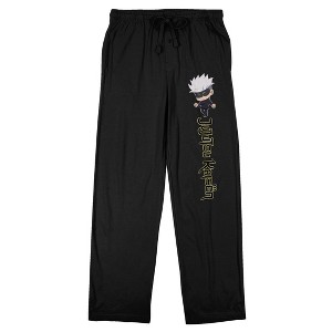 Jujutsu Kaisen Chibi Satoru Gojo Men's Black Sleep Pajama Pants - 1 of 3