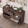 FUFU&GAGA Modern Wooden Dresser Chest of Drawers: Deep Grain, Metal Handles, Organized Bedroom Storage - 2 of 4