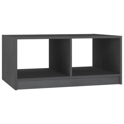 vidaXL Coffee Table Gray 29.5"x19.7"x13.2" Solid Pinewood
