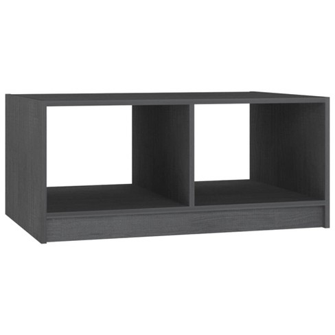 vidaXL Coffee Table Gray 29.5"x19.7"x13.2" Solid Pinewood - image 1 of 4