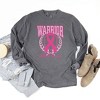 Simply Sage Market Women's Pink Ribbon Warrior Long Sleeve Garment Dyed Tee - 3 of 3