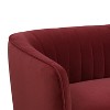Lifestyle Solutions Fenton Loveseat Cinnamon Velvet: Plush Upholstered Settee, Rubberwood Legs - 3 of 4