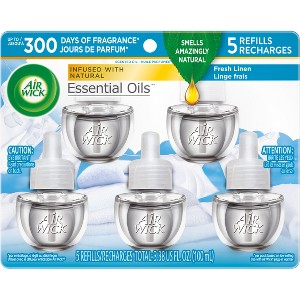 Air Wick Scented Oil Refills - Fresh Linen - 3.35 fl oz/5pk - 1 of 4