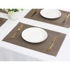 REGALWOVEN Kitchen Dining Table Decor Washable Wipeable Heat Resistant Placemats 8 Pcs - 4 of 4