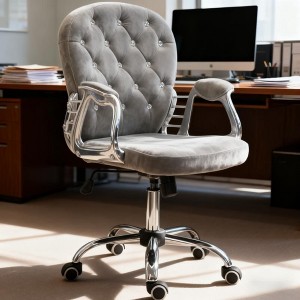 Okak Modern Adjustable Swivel Office Chair with Armrests & Wheels,Plush Comfort Task Chair for Home Office,Living Room - 1 of 4