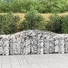 vidaXL Gabion Basket 3 Pcs - Outdoor Garden Arched Gabion Wall - Decorative and Sound-Insulating - Galvanized Iron - 157.5x19.7x31.5/39.4 Inches - 2 of 4