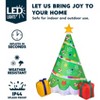 Joyfy 6 FT Christmas Tree Inflatable Outdoor Decorations, Rainbow Ribbon Christmas Tree with LEDs for Xmas Party Indoor Outdoor Yard Garden Lawn Decor - 4 of 4