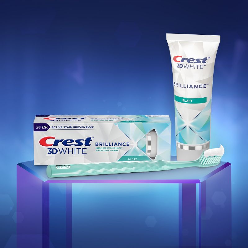 Crest 3D White Brilliance Blast Whitening Toothpaste Energizing Mint - 3.5oz, 5 of 15