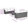 vidaXL Patio Sofa Set with Cushions Outdoor Furniture 7 Piece Poly Rattan - Gray - 3 of 4