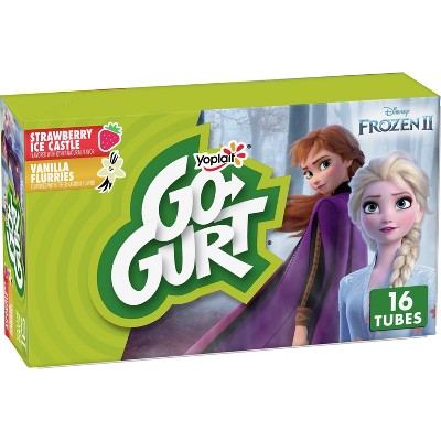 Yoplait Disney Frozen Go-Gurt Strawberry and Vanilla Kids' Yogurt Tubes - 16pk/2oz Tubes