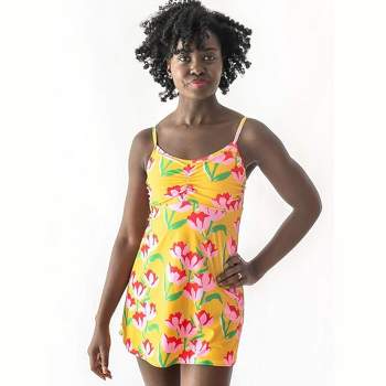 Lime Ricki Women's Indigo Dot Swim Dress S : Target