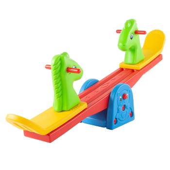 Toy Time Kids' Indoor and Outdoor Teeter Totter With Easy-Grip Handles