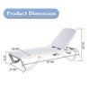 Maggift Patio Chaise Lounges Armchair sturdy Outdoor Garden Yard, Lawn, Backyard, Deck, Pool Side, Fire Pit, Half, White, 67.05"*27.09"*32.05" - 3 of 4