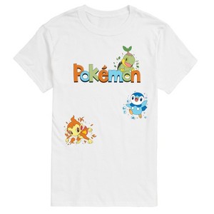 Men's - Pokémon - Turtwig, Chimchar, Piplup Short Sleeve Graphic T-Shirt - 1 of 4