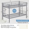 VECELO Metal Bunk Bed Over Twin, Industrial Bunkbeds with Ladder and Full-Length Guardrail - 2 of 4