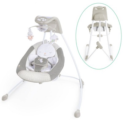 Ingenuity Inlighten Cradling Swing - Twinkle Tails - Foldable Plug-in Swing