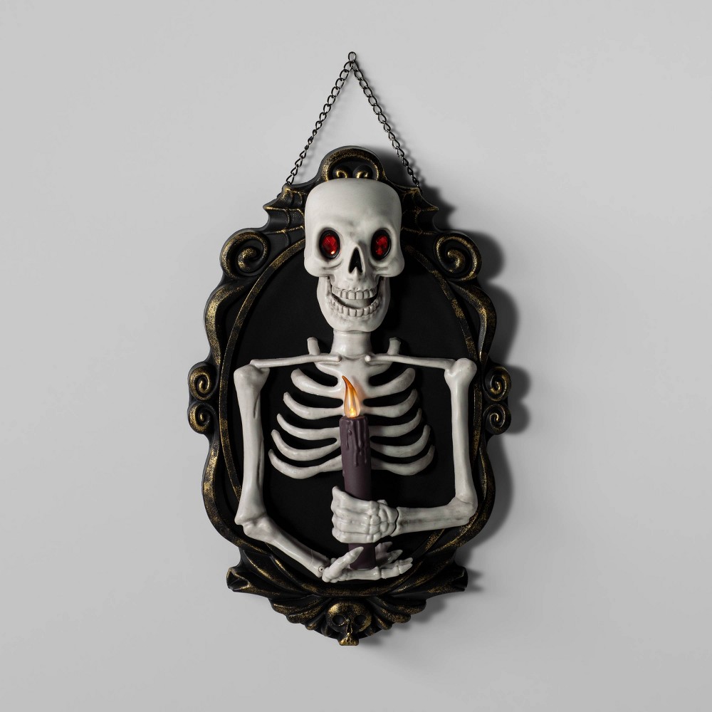 Halloween Animated Half Skeleton in Frame Halloween Decorative Prop - Hyde & EEK! Boutique