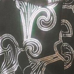 black silver rose scroll