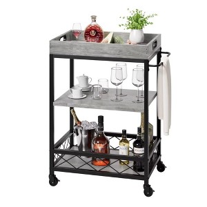 Bar Carts for The Home, Bar Cart, Serving Cart with Wheels - 1 of 4