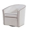 Velvet Swivel Barrel Chair with Removable Cushion, Reversible Seat, and 360-Degree Swivel - 3 of 4