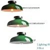 Claxy Industrial Ceiling Light with 12-Inch Metal Shade,Green - 3 of 4