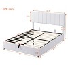 Upholstered Platform Bed with Hydraulic Storage, Modern Frame Bed with Linen Headboard for Bedroom-Baofuwish - 4 of 4