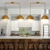 XINGHANZHENXUAN Black Industrial Modern Copper Color Double Pendant Light, Ceiling Hanging Lamp for Dining Room, Kitchen, Living Room(No Bulbs) - 3 of 4