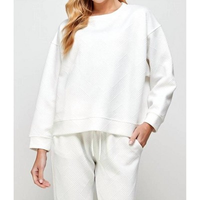Women's Textured Sweatshirt Top - SEE AND BE SEEN
