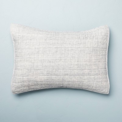 Standard Heathered Pillow Sham Faded Blue - Hearth & Hand™ with Magnolia