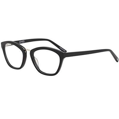 Jones New York J766 52mm Women's Acetate Rectangular Designer Eyeglasses OR Blue Light Filter OR Reading Glasses in Black
