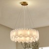 23.6-47.2" Round Alabaster Kitchen Island Gold Chandeliers - 2 of 4