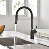 SUMERAIN Matte Black Kitchen Sink Faucet Single Hole Kitchen Faucet with Pull Down Sprayer Lead Free - 4 of 4