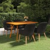 vidaXL Dining Set Black, Dark grey - 2 of 4