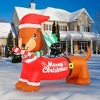 Paaaawaters 5 FT Christmas Inflatables Dog Outdoor Decorations Dachshund Dog Blow Up Yard Christmas with Built-in LEDs - 2 of 4