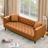 Leather Couch for Living Room, Modern Leather Sofa with Deep Seat, Handmade Button Tufted 3 Seater Sofa, Chesterfield Couch for Apartment, Office - 4 of 4