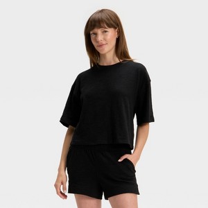Women's Leisure Studio Boxy Short Sleeve T-Shirt - Universal Thread™ - 1 of 3