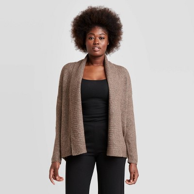 shawl collar open cardigan