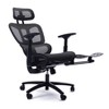 TinyHomie Adjustable Ergonomic Black Mesh Office Chair with Headrest and Footrest, Conference Computer Desk Chair - 4 of 4
