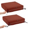 23" x 25" x 5" Montlake FadeSafe Fabric Patio Seat Slip Cover: Heather Henna - Classic Accessories - 4 of 4