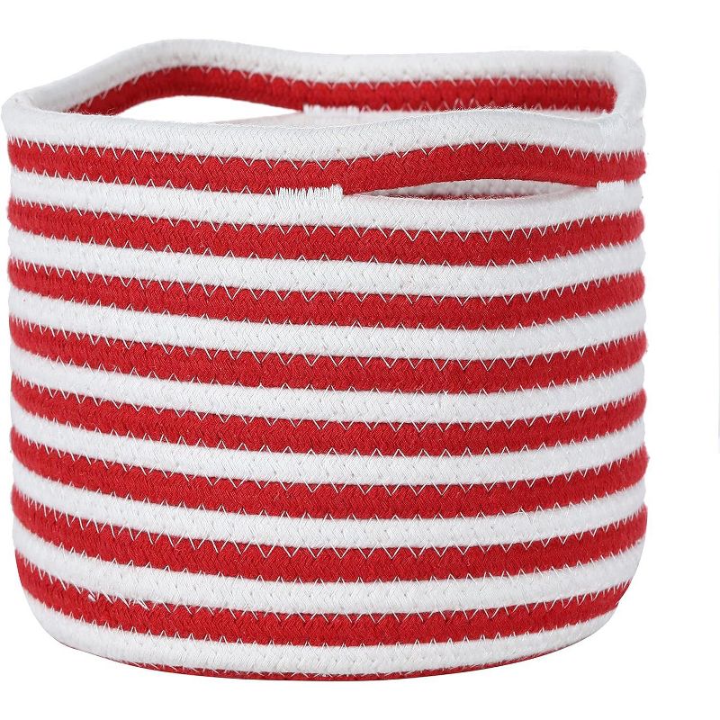 Midlee Candy Cane Rope Basket, 4 of 8