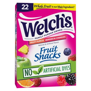 WELCH'S Fruit Snacks Berries N' Cherries & Fruit Punch - 17.6oz