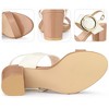 Perphy Women's Open Toe Two Straps Slingback Chunky High Heel Sandals - 3 of 3