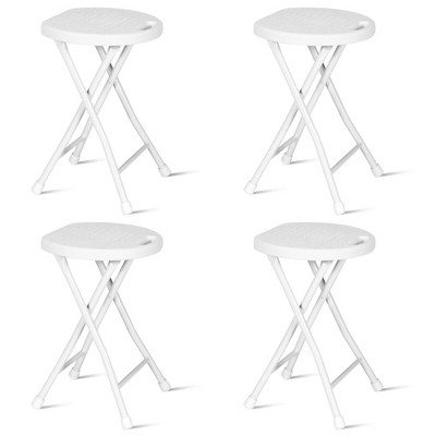 28 inch Portable Folding Stools with 330lbs Limited Sturdy Frame | Costway