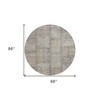 Beige Taupe And Brown Patchwork Washable Indoor Outdoor Area Rug - 3 of 4