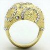 Slickblue Women's, TK316 Gold Ring, Synthetic Clear Stones, Band Ring, Contemporary Style, Clear, Size 5-10 - 3 of 4