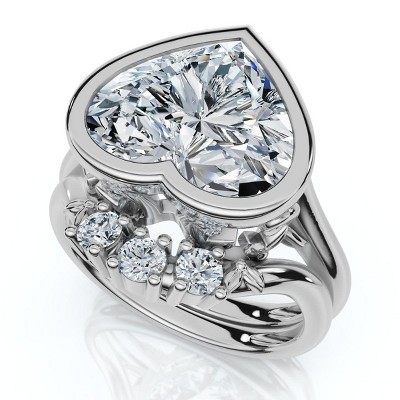 Pompeii3 Diamond Engagement Wedding Ring Set