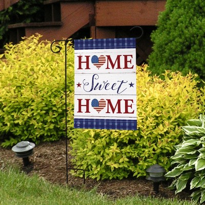 Patriotic Home Sweet Home Double-Sided Garden Flag