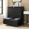 Flavia 3 Drawer Metal Label Frame Filing Cabinet with Secure Locking Mechanism | ARTFUL LIVING DESIGN - 3 of 4