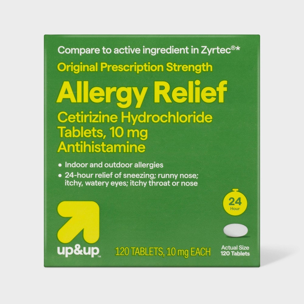 Cetirizine Hydrochloride Allergy Relief Tablets - 120ct - up&up™