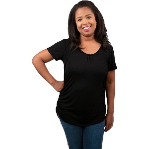 Bamboobies Nursing T-shirt for Breastfeeding - Black - 1 of 4